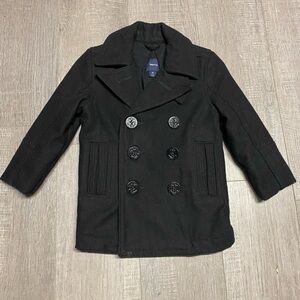 Children's Black Peacoat